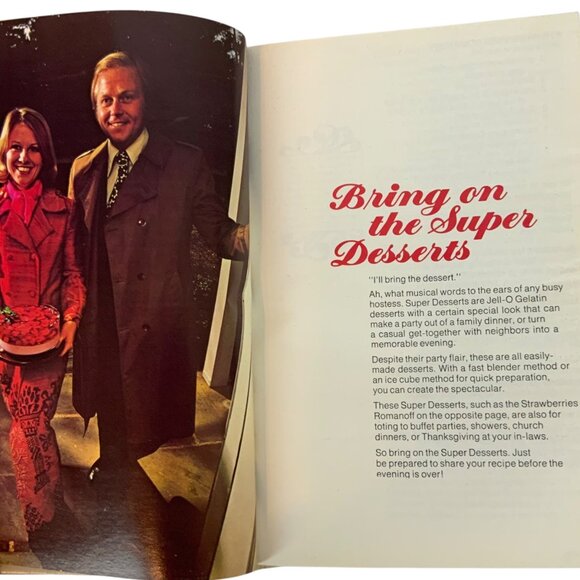 The New Joys Of Jell-O Recipe Book Cookbook 3rd Edition 1975 Hardcover - Picture 6 of 9